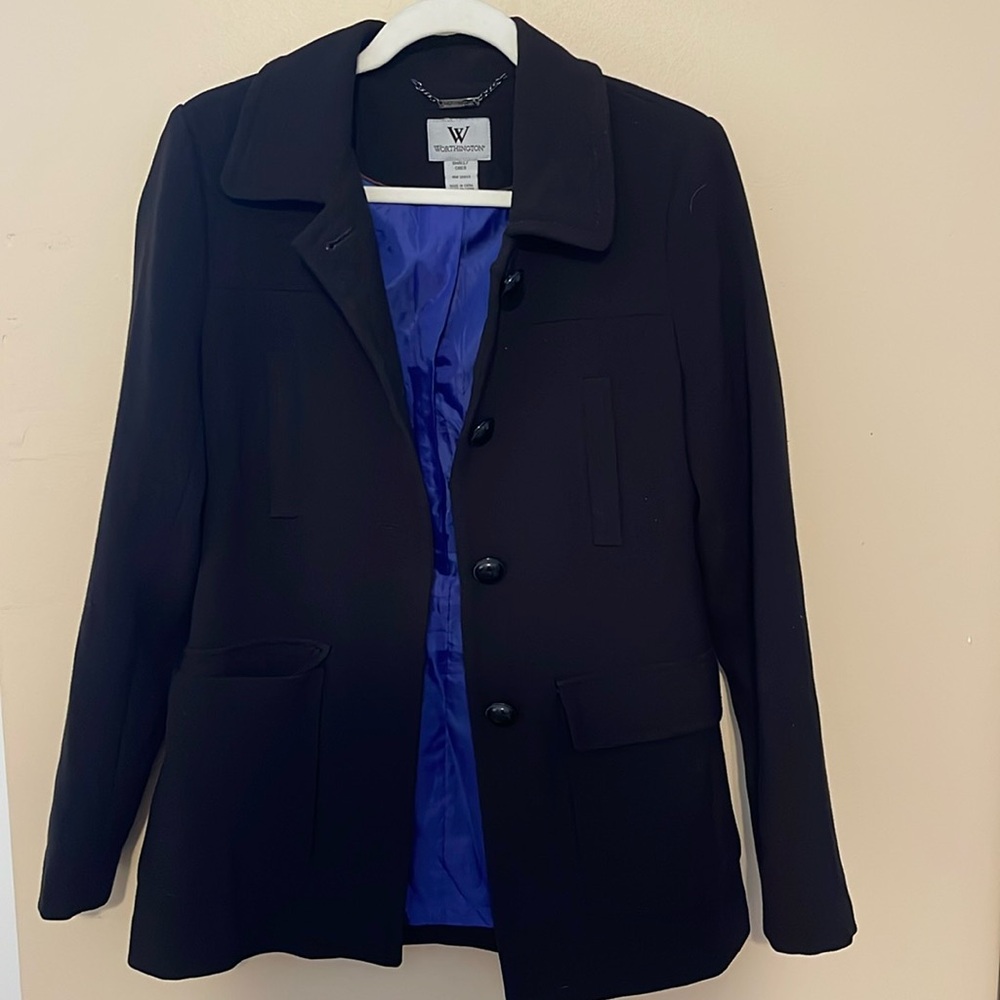 Worthington Black Pea Coat